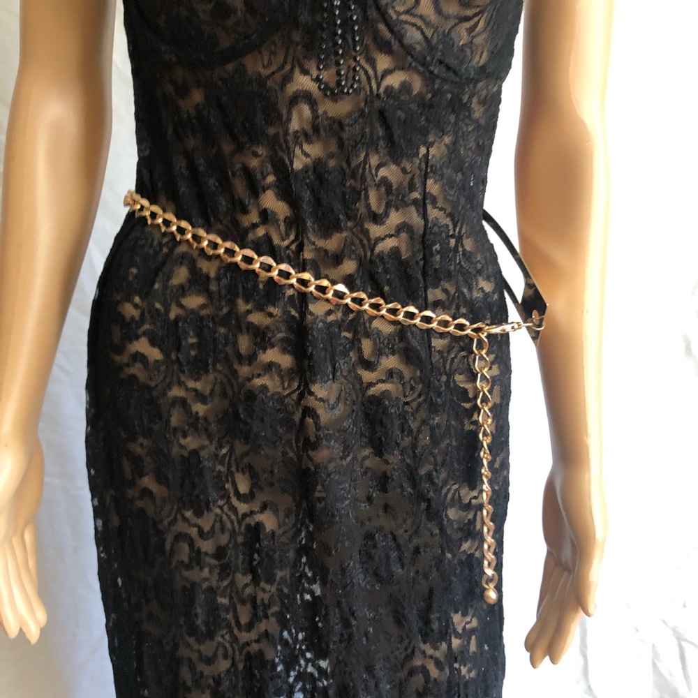 Vintage Gold Retro Unique Rectangular Square Belt - image 5